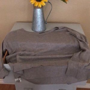 American Eagle gray/tan, light knit sweater